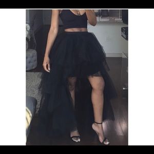 High low tulle skirt